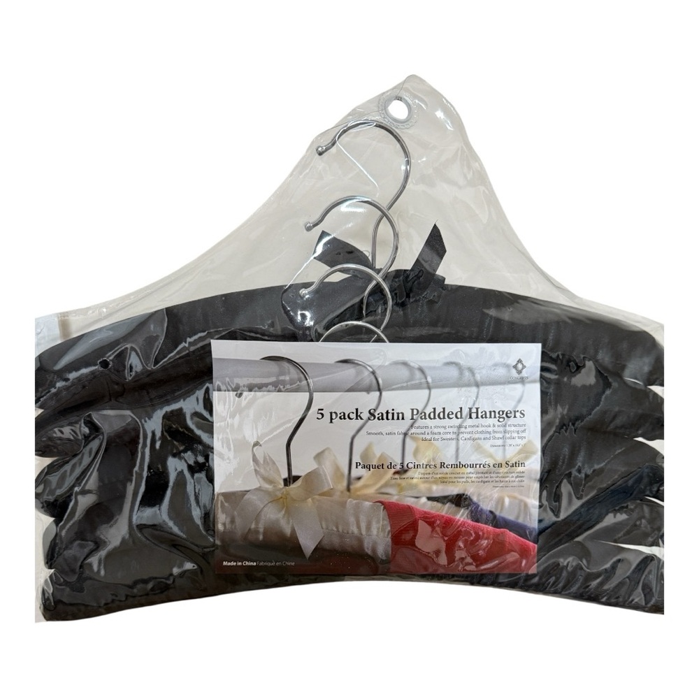 5 Pack Satin Padded Hangers